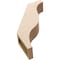 Ekena Millwork 5-inch W x 18-inch D x 24-inch H Funston Rough Cedar Woodgrain TimberThane Knee Brace, Primed BRCUR05X18X24FSTRCPR - alternate 4